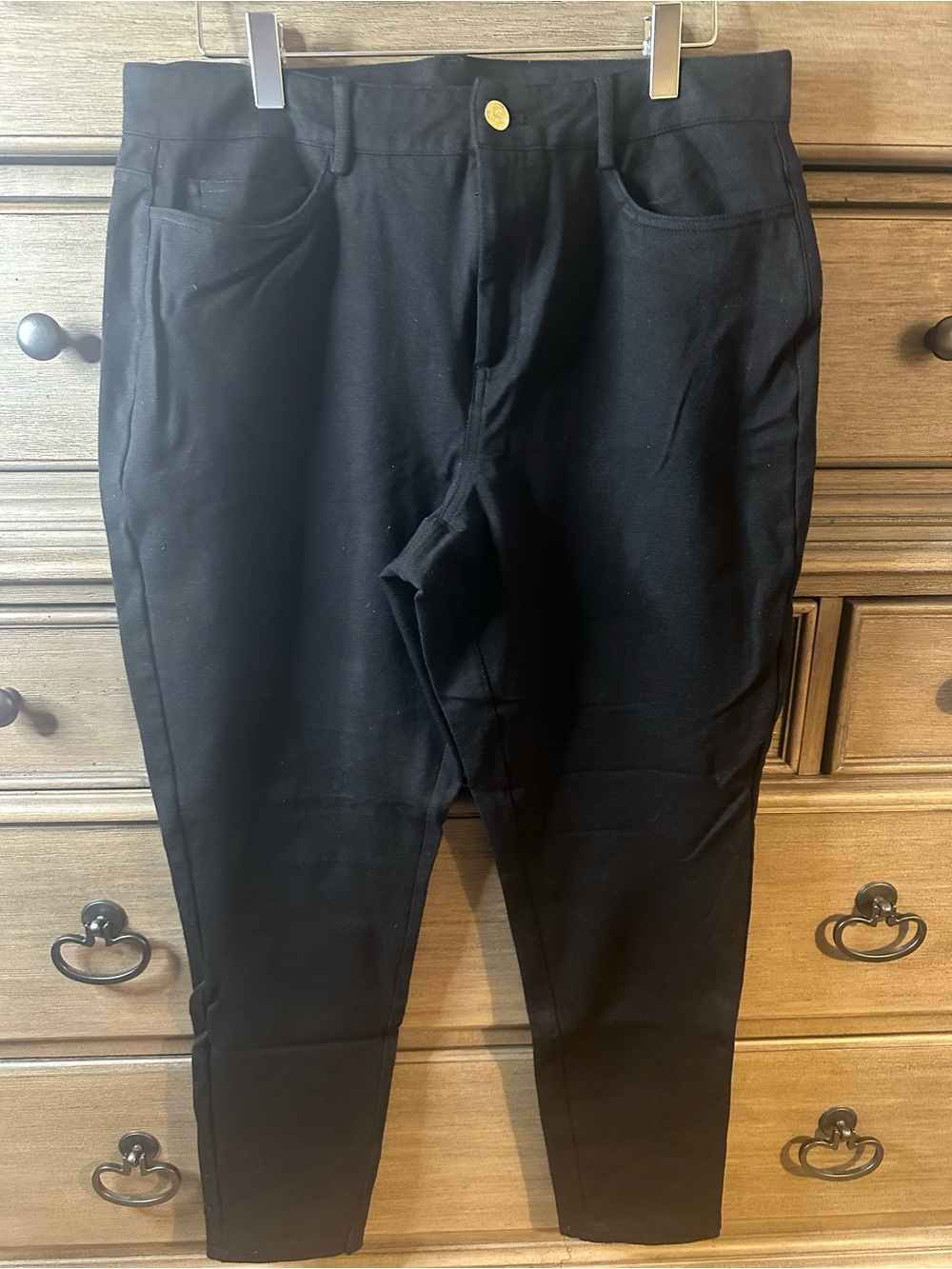 MICHAEL Michael Kors Black Pants with Gold Button - Picture 4 of 4